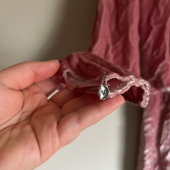 Reformation | Silk Velvet Chrissy Wrap Mini Dress Blush Pink - Picture 6 of 10